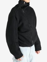 DRIES VAN NOTEN - Men Zip Up Mock Neck Sweater - Image 2