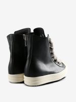 RICK OWENS - Women Leather Jumbolace Sneakers - Image 3