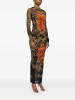 JEAN PAUL GAULTIER - Women Mesh Printed "Médaillon" Long Dress - Image 2