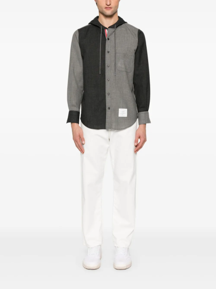 THOM BROWNE - Men Hooded Straight Fit Long Sleeve Sweats