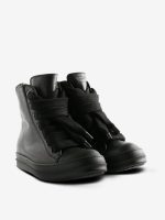 RICK OWENS - Women Leather Jumbolace Sneakers - Image 2