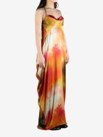 YANGKEHAN - Women Rainbow Floral Silk Slip Dress - Image 2