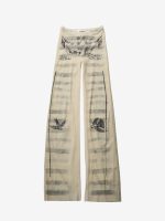 JEAN PAUL GAULTIER - Women Printed "Tattoo Marinière" Mesh Trouser - Image 4