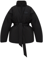 ALEXANDER WANG - Women Dome Silicone Patch And Self Belt Puffer Coat - Image 5