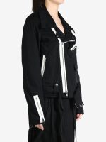 YOHJI YAMAMOTO LIMI FEU - Women Belt Detail Biker Jacket - Image 2