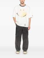 MAISON MIHARA YASUHIRO - Men Smiley Face Printed Distressed Tee