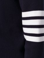 THOM BROWNE - Men Milano Stitch Crew Neck Pullover In Cotton Crepe - Image 4