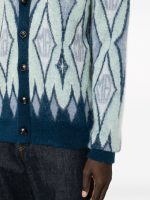 AMIRI Men Argyle Mohair Cardigan - Image 4