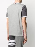 THOM BROWNE - Men Short Sleeve Ringer Tee In Medium Weight Jersey - Image 3