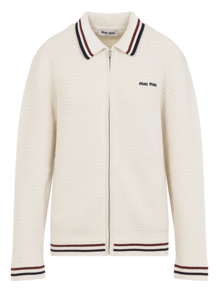 White knitwear, front view