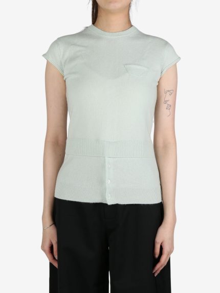 MERYLL ROGGE - Women Crew Neck Sweater w/ Cap Sleeve