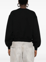 T BY ALEXANDER WANG - Women Puff Paint Logo Essential Terry Crew Sweatshirt - Image 4