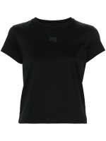 T BY ALEXANDER WANG - Women Puff Logo & Bound Neck Tee Essential JSY Shrunk - Image 5
