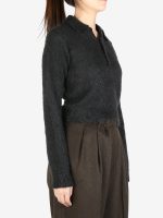 AURALEE - Women Brushed Super Kid Mohair Knit Short Polo - Image 2