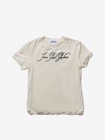 JEAN PAUL GAULTIER - Women Printed "Tattoo" Thin Jersey Baby-Tee - Image 4