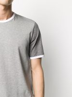 THOM BROWNE - Men Short Sleeve Ringer Tee In Medium Weight Jersey - Image 4