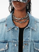 ALEXANDER WANG - Unisex Distressed Oversized Trucker Jacket With Hardware - Image 5