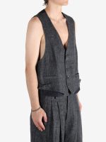 ZIGGY CHEN - Men Layered Pocket Waistcoat - Image 2