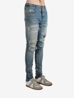 AMIRI - Men Hollywood Leather Applique Thrasher Repaired Skinny Jean - Image 2