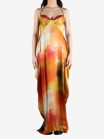 YANGKEHAN - Women Rainbow Floral Silk Slip Dress