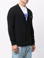 MAISON KITSUNE - Men Baby Fox Patch Cosy Cardigan - Image 2