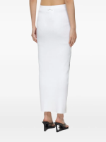 JEAN PAUL GAULTIER - Women Printed Flowers Sheer Front Long Skirt - Image 3