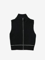 MM6 Maison Margiela - Women Knitted Zip Vest - Image 4