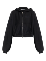 ALEXANDER WANG - Women Oversized Cropped Zip-Up Hoodie - Image 4