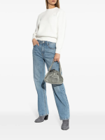 T BY ALEXANDER WANG - Women Embroidered Logo Relaxed Crewneck Pullover - Image 3