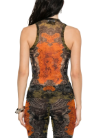 JEAN PAUL GAULTIER - Women Mesh "Médaillon" Tank Top - Image 4