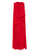 YOHJI YAMAMOTO - Women Long Draped Sleeveless Dress - Image 5