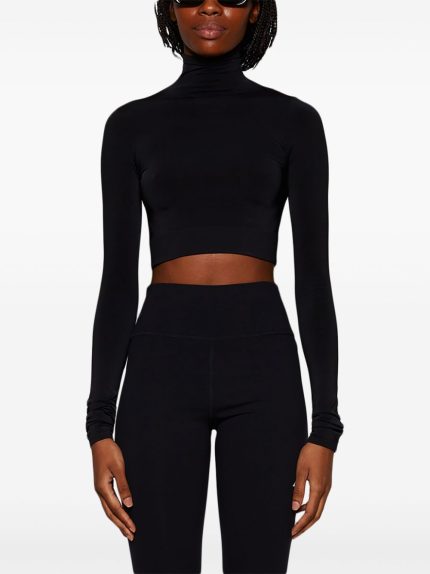 BALENCIAGA - Women Cropped Turtleneck Top