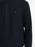 POLO RALPH LAUREN - Men Long Sleeve Cotton 1/2 Zip Sweater Pullover - Image 4