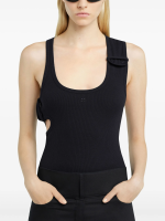 COURRÈGES - Women Double Buckle 90'S Rib Tank Top - Image 2