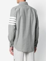 THOM BROWNE - Men Straight Fit Shirt W/ 4 Bar In Chambray - Image 2