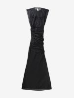 JEAN PAUL GAULTIER - Women Flock "Tattoo Ruban" Open Back Mesh Sleeveless Dress - Image 4