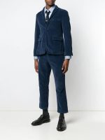 THOM BROWNE - Men 4 Bar Fitted Button Down Flannel Shirt - Image 4