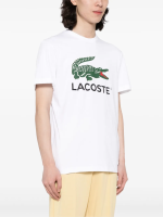 LACOSTE - Men Signature Print Cotton T-Shirt - Image 2