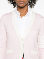 THOM BROWNE - Women Relaxed Fit V Neck Knitwear - Image 4