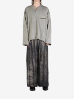 ZIGGY CHEN - Men Gathered Long Sleeve T-Shirt - Image 4