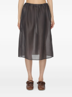 AMOMENTO - Women Shirring Organza Skirt