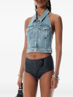 ALEXANDER WANG - Women Stretch Denim Halter Top - Image 2