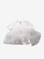 COMME DES GARCONS NOIR - Women Layered Nylon Tulle Skirt T-Shirt - Image 4