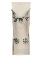 JEAN PAUL GAULTIER - Women Printed "Tattoo Rose & Bird" Double Layer Mesh Skirt - Image 5
