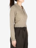 AURALEE - Women Brushed Super Kid Mohair Knit Short Polo - Image 2
