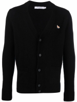MAISON KITSUNE - Men Baby Fox Patch Cosy Cardigan - Image 5