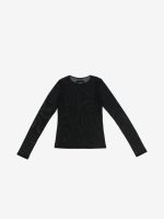 JEAN PAUL GAULTIER - Womens Mesh Flocked Top - Image 2