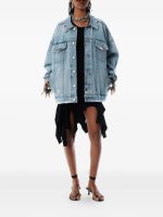 ALEXANDER WANG - Unisex Distressed Oversized Trucker Jacket With Hardware - Image 2