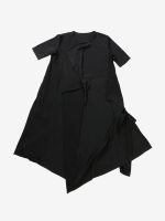 YOHJI YAMAMOTO - Women Front Draped Dress - Image 4