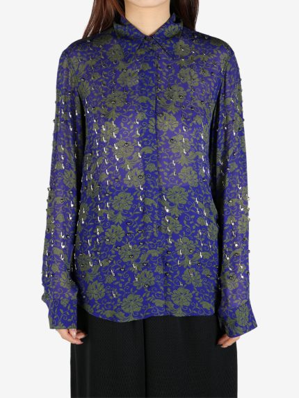 DRIES VAN NOTEN - Women Sheer Appliqué Blouse